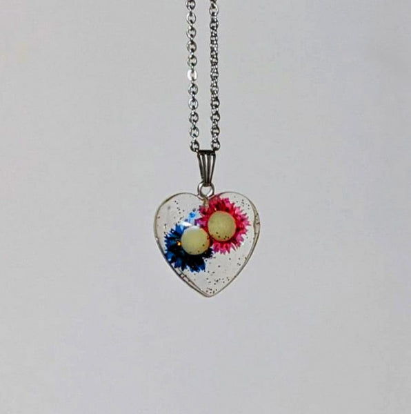 Immortal Love: Two souls in one heart pendant chain necklace
