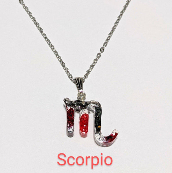 Zodiac Necklace: Handmade petal pendant stainless steel chain necklace - Nature's Lure