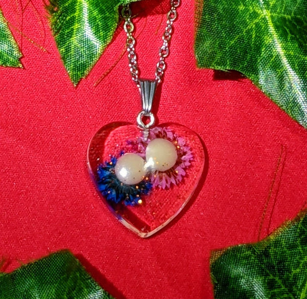 Immortal Love: Two souls in one heart pendant chain necklace