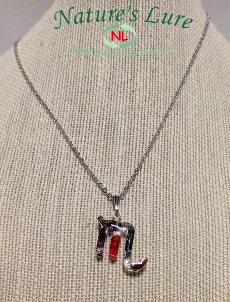 Zodiac Necklace: Handmade petal pendant stainless steel chain necklace - Nature's Lure