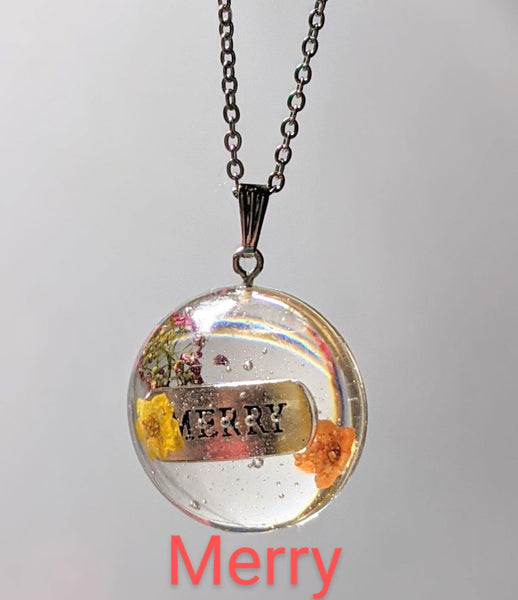 Holiday Joy: Holiday themed pendant chain necklace - Nature's Lure